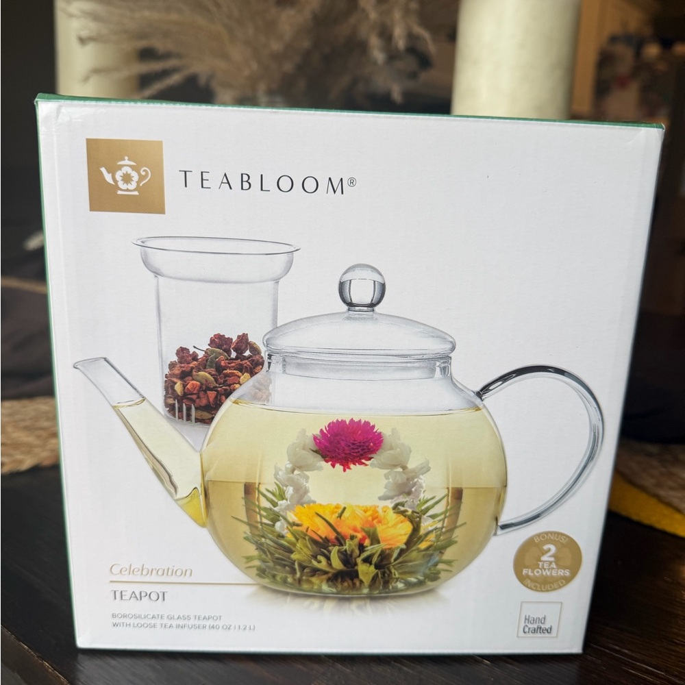 Clear Glass Teapot with Infuser - Clear